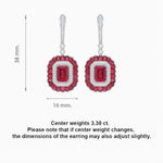 Load image into Gallery viewer, Art Deco Style Emerald Cut Earrings with Gemstones - Shahin Jewelry