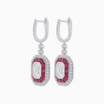 Load image into Gallery viewer, Art Deco Style Emerald Cut Earrings with Illusion Emerald Cut Diamonds - Shahin Jewelry