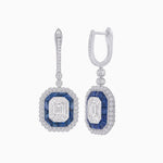 Load image into Gallery viewer, Art Deco Style Emerald Cut Earrings with Illusion Emerald Cut Diamonds - Shahin Jewelry