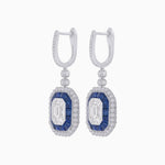 Load image into Gallery viewer, Art Deco Style Emerald Cut Earrings with Illusion Emerald Cut Diamonds - Shahin Jewelry