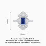 Load image into Gallery viewer, Art Deco Style Emerald Cut Gemstone Ring - Shahin Jewelry