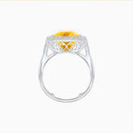 Load image into Gallery viewer, Art Deco Style Emerald Cut Gemstone Ring with Baguette Diamond Halo - Shahin Jewelry