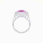 Load image into Gallery viewer, Art Deco Style Emerald Cut Gemstone Ring with Baguette Diamond Halo - Shahin Jewelry