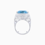 Load image into Gallery viewer, Art Deco Style Emerald Cut Ring Mounting with Baguette and Round Diamonds - Shahin Jewelry