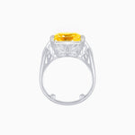 Load image into Gallery viewer, Art Deco Style Emerald Cut Ring with Baguette Diamond Shoulders - Shahin Jewelry
