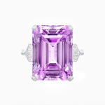Load image into Gallery viewer, Art Deco Style Emerald Cut Ring with Baguette Diamond Shoulders - Shahin Jewelry