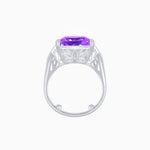 Load image into Gallery viewer, Art Deco Style Emerald Cut Ring with Baguette Diamond Shoulders - Shahin Jewelry
