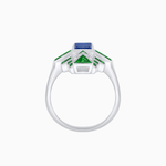 Load image into Gallery viewer, Art Deco Style Emerald Cut Ring with Geometric Elegance - Shahin Jewelry