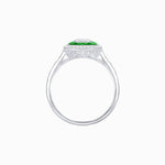 Load image into Gallery viewer, Art Deco Style Emerald Shape Halo Engagement Ring with Diamond - Shahin Jewelry