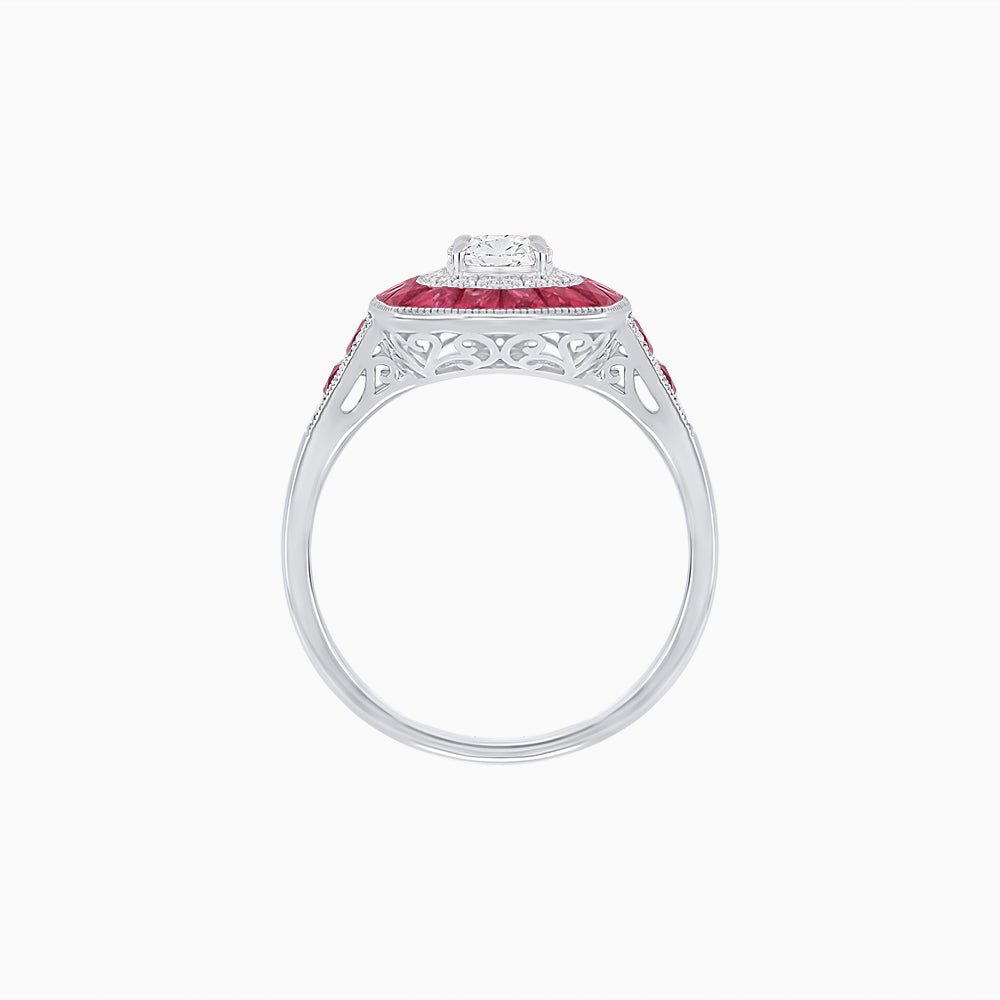 Art Deco Style Engagement Ring - Shahin Jewelry