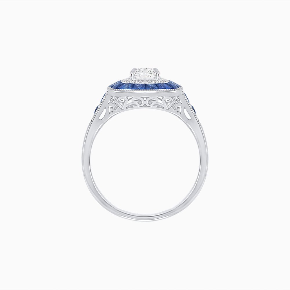 Art Deco Style Engagement Ring - Shahin Jewelry