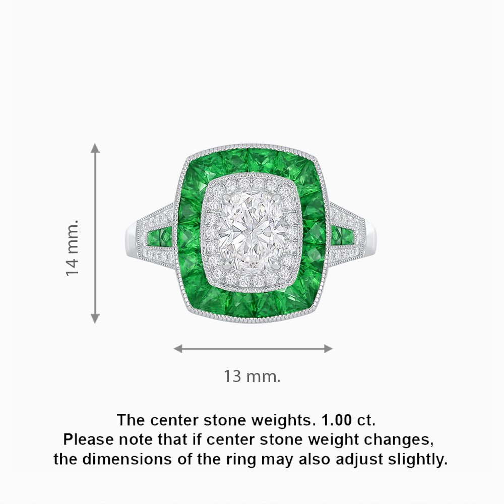 Art Deco Style Engagement Ring - Shahin Jewelry