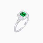 Load image into Gallery viewer, Art Deco Style Engagement Ring with Asscher Cut - Shahin Jewelry