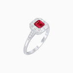 Load image into Gallery viewer, Art Deco Style Engagement Ring with Asscher Cut - Shahin Jewelry