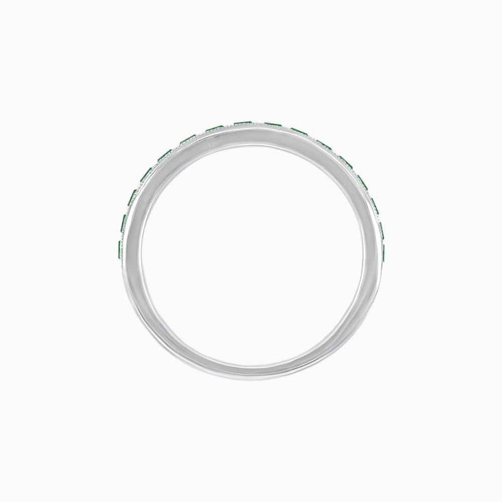 Art Deco Style Eternity Ring - Tsavorite - Shahin Jewelry