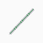 Load image into Gallery viewer, Art Deco Style Five Line Diamond And Gemstone Bracelet - Shahin Jewelry