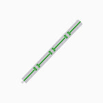 Load image into Gallery viewer, Art Deco Style Five Line Diamond And Gemstone Bracelet - Shahin Jewelry