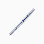 Load image into Gallery viewer, Art Deco Style Five Line Diamond And Gemstone Bracelet - Shahin Jewelry