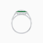 Load image into Gallery viewer, Art Deco Style French Cut Sapphire Ring With Diamond - Shahin Jewelry