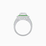 Load image into Gallery viewer, Art Deco Style French Cut Sapphire Ring With Diamond - Shahin Jewelry