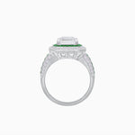 Load image into Gallery viewer, Art Deco Style French Cut Sapphire Ring With Diamond - Shahin Jewelry