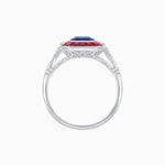 Load image into Gallery viewer, Art Deco Style French Cut Sapphire Ring With Gemstone - Shahin Jewelry
