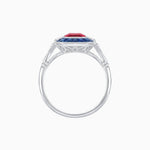Load image into Gallery viewer, Art Deco Style French Cut Sapphire Ring With Gemstone - Shahin Jewelry