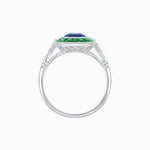 Load image into Gallery viewer, Art Deco Style French Cut Sapphire Ring With Gemstone - Shahin Jewelry