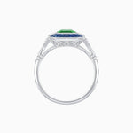 Load image into Gallery viewer, Art Deco Style French Cut Sapphire Ring With Gemstone - Shahin Jewelry
