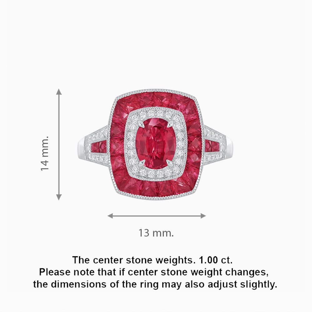 Art Deco Style Gemstone Engagement Ring - Shahin Jewelry