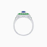 Load image into Gallery viewer, Art Deco Style Gemstone Engagement Ring - Shahin Jewelry
