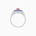 Load image into Gallery viewer, Art Deco Style Gemstone Engagement Ring - Shahin Jewelry