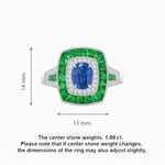 Load image into Gallery viewer, Art Deco Style Gemstone Engagement Ring - Shahin Jewelry