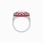 Load image into Gallery viewer, Art Deco Style Geometric Cocktail Ring - Shahin Jewelry