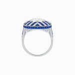 Load image into Gallery viewer, Art Deco Style Geometric Cocktail Ring - Shahin Jewelry