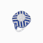 Load image into Gallery viewer, Art Deco Style Geometric Cocktail Ring Illusion Setting - Shahin Jewelry
