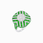 Load image into Gallery viewer, Art Deco Style Geometric Cocktail Ring Illusion Setting - Shahin Jewelry