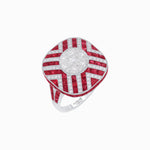 Load image into Gallery viewer, Art Deco Style Geometric Cocktail Ring Illusion Setting - Shahin Jewelry