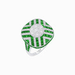 Load image into Gallery viewer, Art Deco Style Geometric Cocktail Ring Illusion Setting - Shahin Jewelry