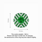 Load image into Gallery viewer, Art Deco Style Geometric Cocktail Ring with Gemstone - Shahin Jewelry