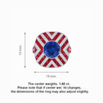 Load image into Gallery viewer, Art Deco Style Geometric Cocktail Ring with Gemstone - Shahin Jewelry