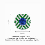 Load image into Gallery viewer, Art Deco Style Geometric Cocktail Ring with Gemstone - Shahin Jewelry
