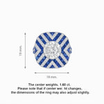 Load image into Gallery viewer, Art Deco Style Geometric Cocktail Ring with Gemstone - Shahin Jewelry