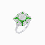 Load image into Gallery viewer, Art Deco Style Geometric Engagement Illusion Setting Ring - Shahin Jewelry