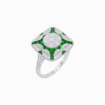 Load image into Gallery viewer, Art Deco Style Geometric Engagement Illusion Setting Ring - Shahin Jewelry