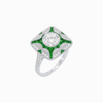 Load image into Gallery viewer, Art Deco Style Geometric Engagement Ring - Shahin Jewelry