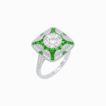 Load image into Gallery viewer, Art Deco Style Geometric Engagement Ring - Shahin Jewelry