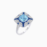 Load image into Gallery viewer, Art Deco Style Geometric Engagement Ring - Shahin Jewelry