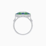 Load image into Gallery viewer, Art Deco Style Geometric Engagement Ring with Diamond - Shahin Jewelry