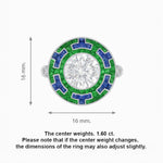 Load image into Gallery viewer, Art Deco Style Geometric Engagement Ring with Diamond - Shahin Jewelry